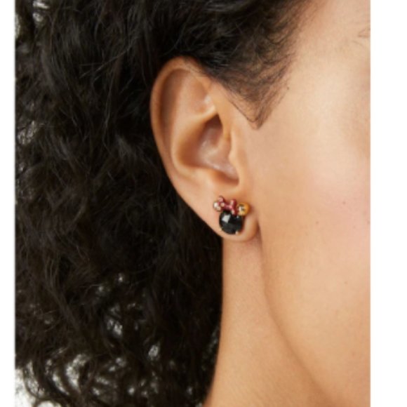 BRAND NEW KATE SPADE NEW YORK X DISNEY MINNIE BLACK/GOLD STUD - Picture 2 of 5